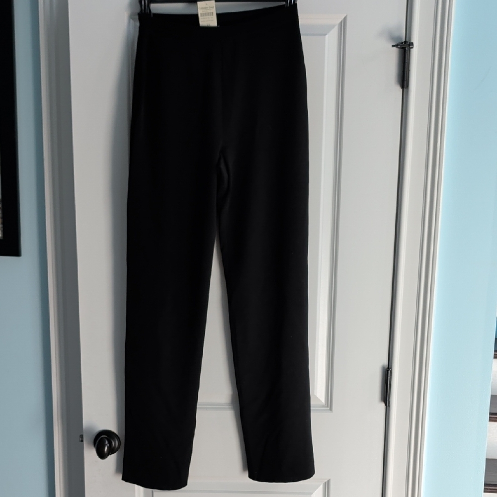Coldwater Creek Women's Elegant Black Sweater Knit Dress Pants